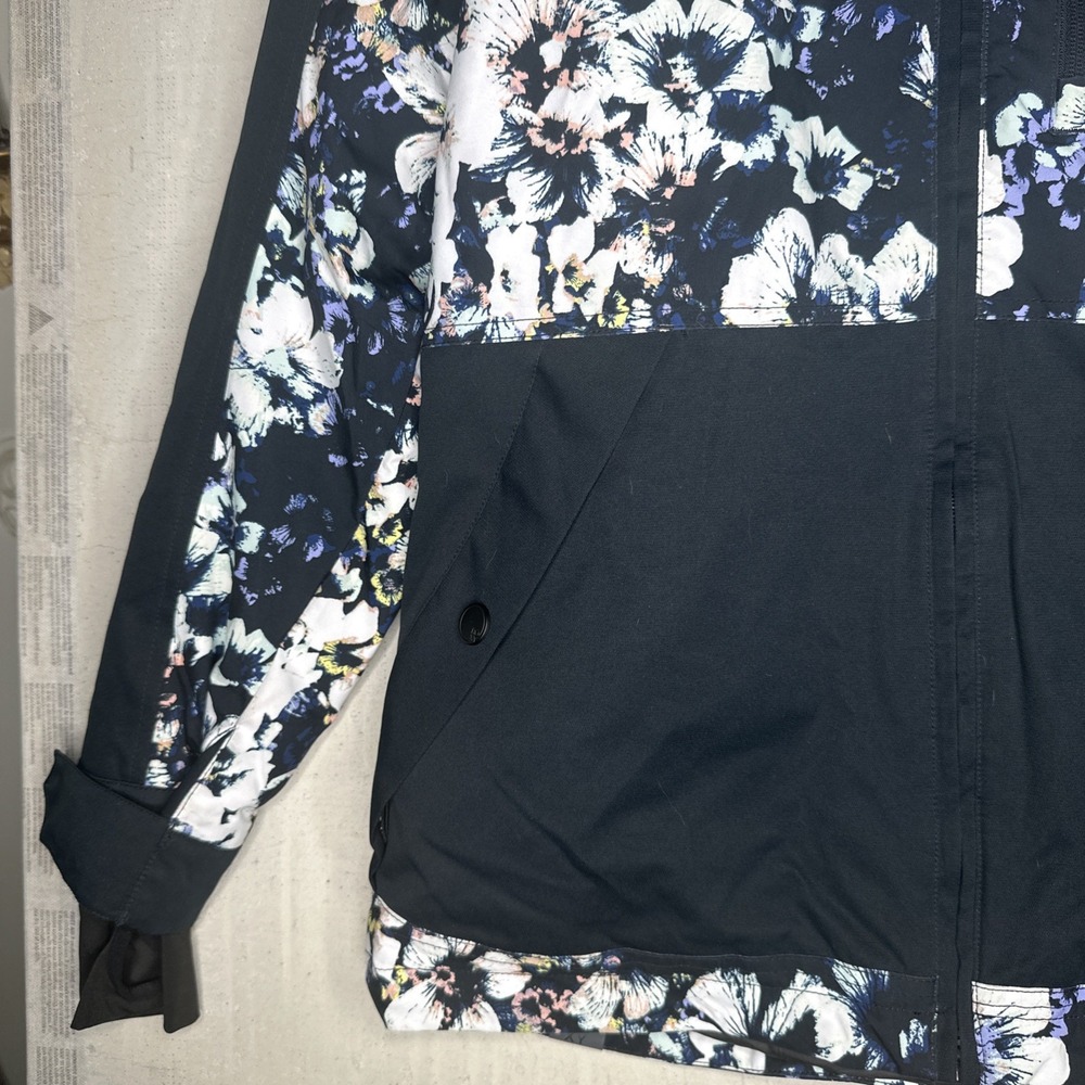 Women's ROXY Presence True Black FlowersParka Insulated Snow Jacket Coat | Sz: M - Picture 5 of 16